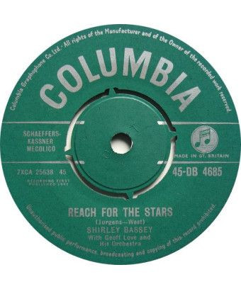 Reach For The Stars [Shirley Bassey] – Vinyl 7", 45 RPM, Single [product.brand] 1 - Shop I'm Jukebox 