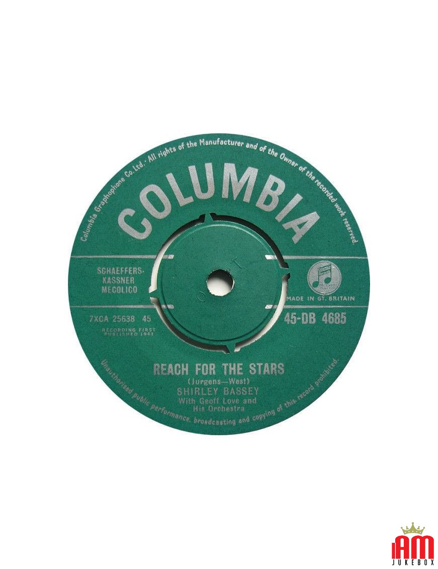 Reach For The Stars [Shirley Bassey] - Vinyl 7", 45 RPM, Single [product.brand] 1 - Shop I'm Jukebox 