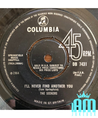 Je ne trouverai jamais un autre toi [The Seekers] - Vinyl 7", 45 RPM, Single [product.brand] 1 - Shop I'm Jukebox 