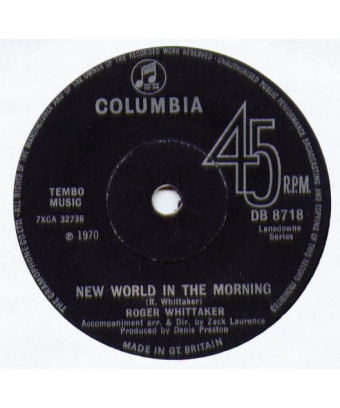 New World In The Morning [Roger Whittaker] – Vinyl 7", 45 RPM [product.brand] 1 - Shop I'm Jukebox 