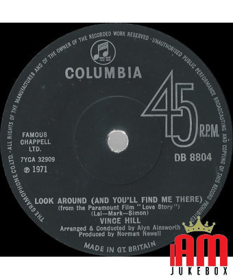 Look Around (And You'll Find Me There) [Vince Hill] - Vinyl 7", 45 RPM, Single [product.brand] 1 - Shop I'm Jukebox 