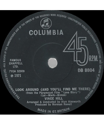 Look Around (And You'll Find Me There) [Vince Hill] - Vinyl 7", 45 RPM, Single