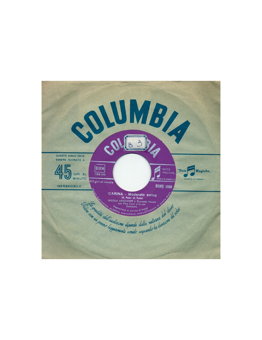 Carina I was looking for a woman [Nicola Arigliano] - Vinyl 7", 45 RPM [product.brand] 1 - Shop I'm Jukebox 