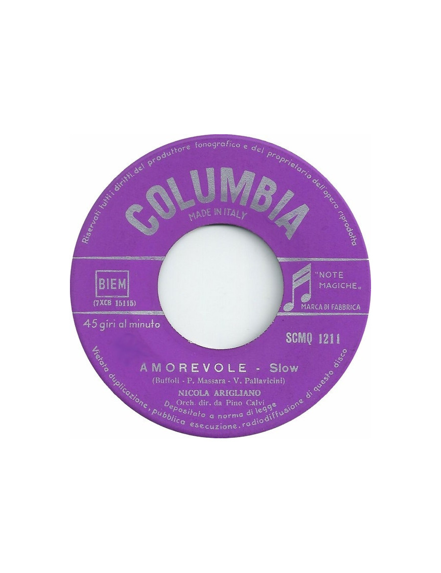 Amorevole   I Sing "Ammore" [Nicola Arigliano] - Vinyl 7", 45 RPM, Single, Mono