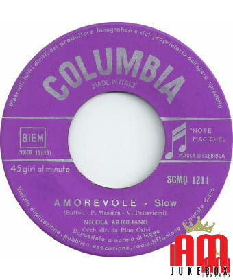 Amorevole I Sing "Ammore" [Nicola Arigliano] - Vinyl 7", 45 RPM, Single, Mono [product.brand] 1 - Shop I'm Jukebox 