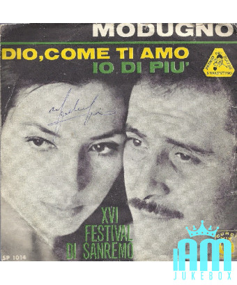 Dieu, comme je t'aime plus [Domenico Modugno] - Vinyl 7", 45 RPM [product.brand] 1 - Shop I'm Jukebox 