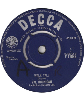 Walk Tall [Val Doonican] – Vinyl 7", 45 RPM, Single [product.brand] 1 - Shop I'm Jukebox 