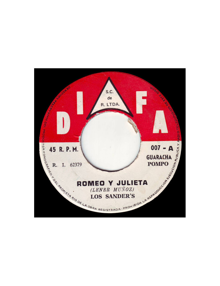 Romeo Y Julieta Chanchullo [Los Sander's De Ñaña] - Vinyl 7", 45 RPM [product.brand] 1 - Shop I'm Jukebox 