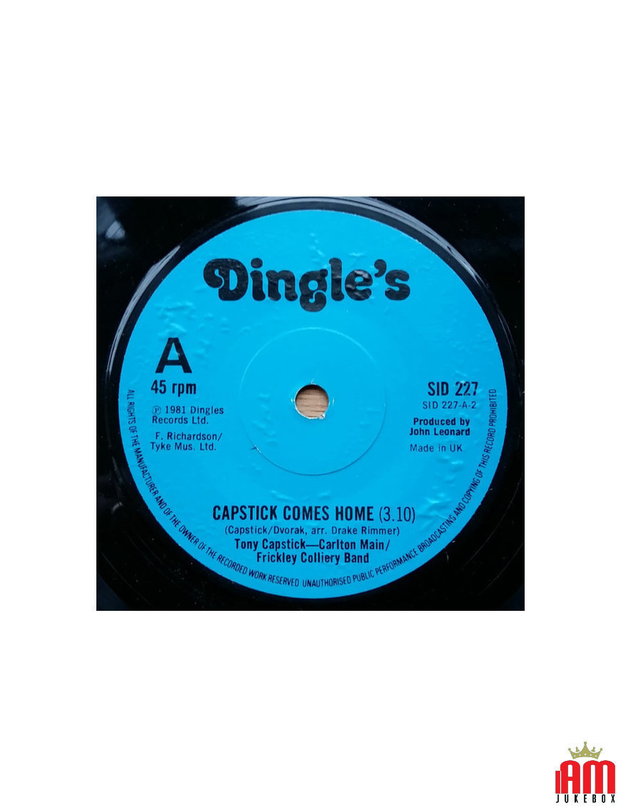 Capstick Comes Home The Sheffield Grinder [Tony Capstick,...] - Vinyle 7", 45 tr/min, simple [product.brand] 1 - Shop I'm Jukebo