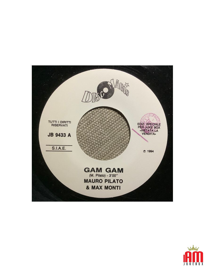 Gam Gam   Dance The Night Away [Mauro Pilato,...] - Vinyl 7", 45 RPM, Jukebox