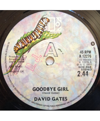 Goodbye Girl [David Gates] – Vinyl 7", 45 RPM, Single, Stereo [product.brand] 1 - Shop I'm Jukebox 