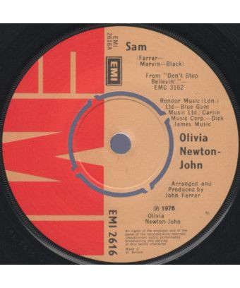 Sam [Olivia Newton-John] - Vinyl 7", 45 RPM, Single [product.brand] 1 - Shop I'm Jukebox 