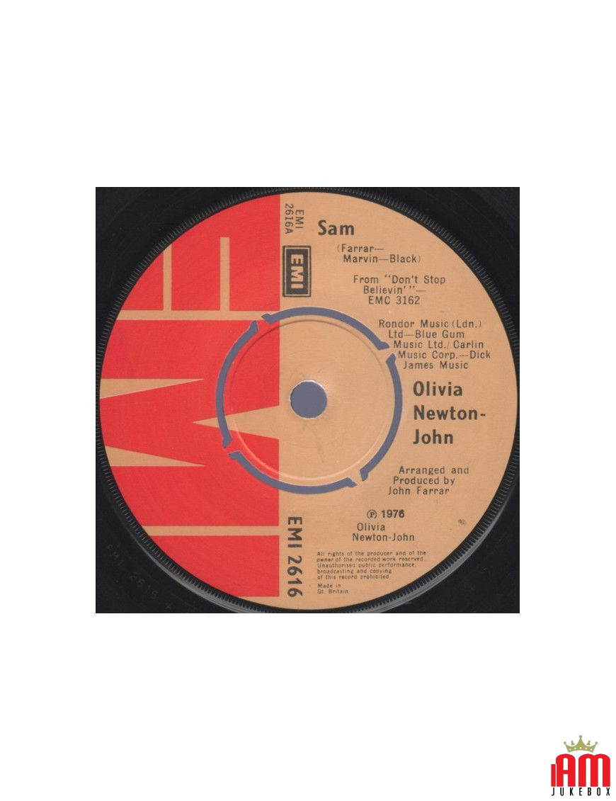 Sam [Olivia Newton-John] - Vinyl 7", 45 RPM, Single [product.brand] 1 - Shop I'm Jukebox 