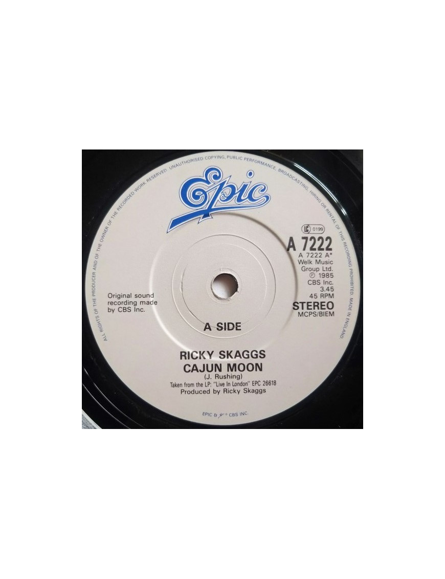 Cajun Moon [Ricky Skaggs] – Vinyl 7", 45 RPM [product.brand] 1 - Shop I'm Jukebox 
