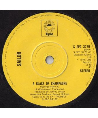 Une coupe de champagne [Sailor] - Vinyl 7", 45 RPM, Single, Stéréo [product.brand] 1 - Shop I'm Jukebox 