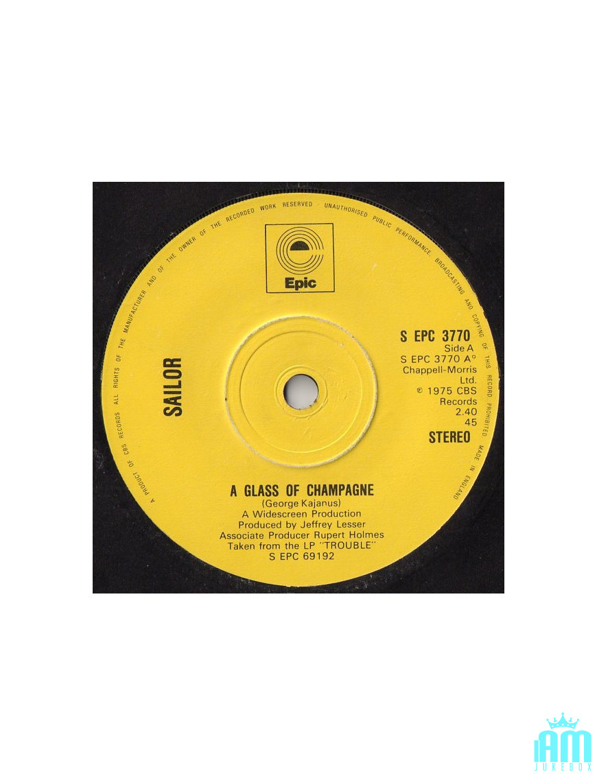 Ein Glas Champagner [Sailor] – Vinyl 7", 45 RPM, Single, Stereo [product.brand] 1 - Shop I'm Jukebox 