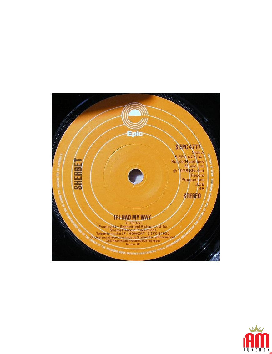 If I Had My Way [Sherbet] – Vinyl 7", 45 RPM, Single, Stereo [product.brand] 1 - Shop I'm Jukebox 