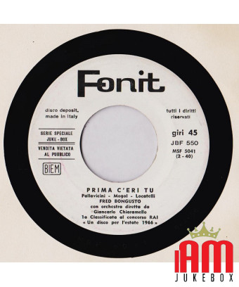 D'abord tu étais là, tu n'as jamais tort [Fred Bongusto] - Vinyl 7", 45 RPM, Jukebox [product.brand] 1 - Shop I'm Jukebox 