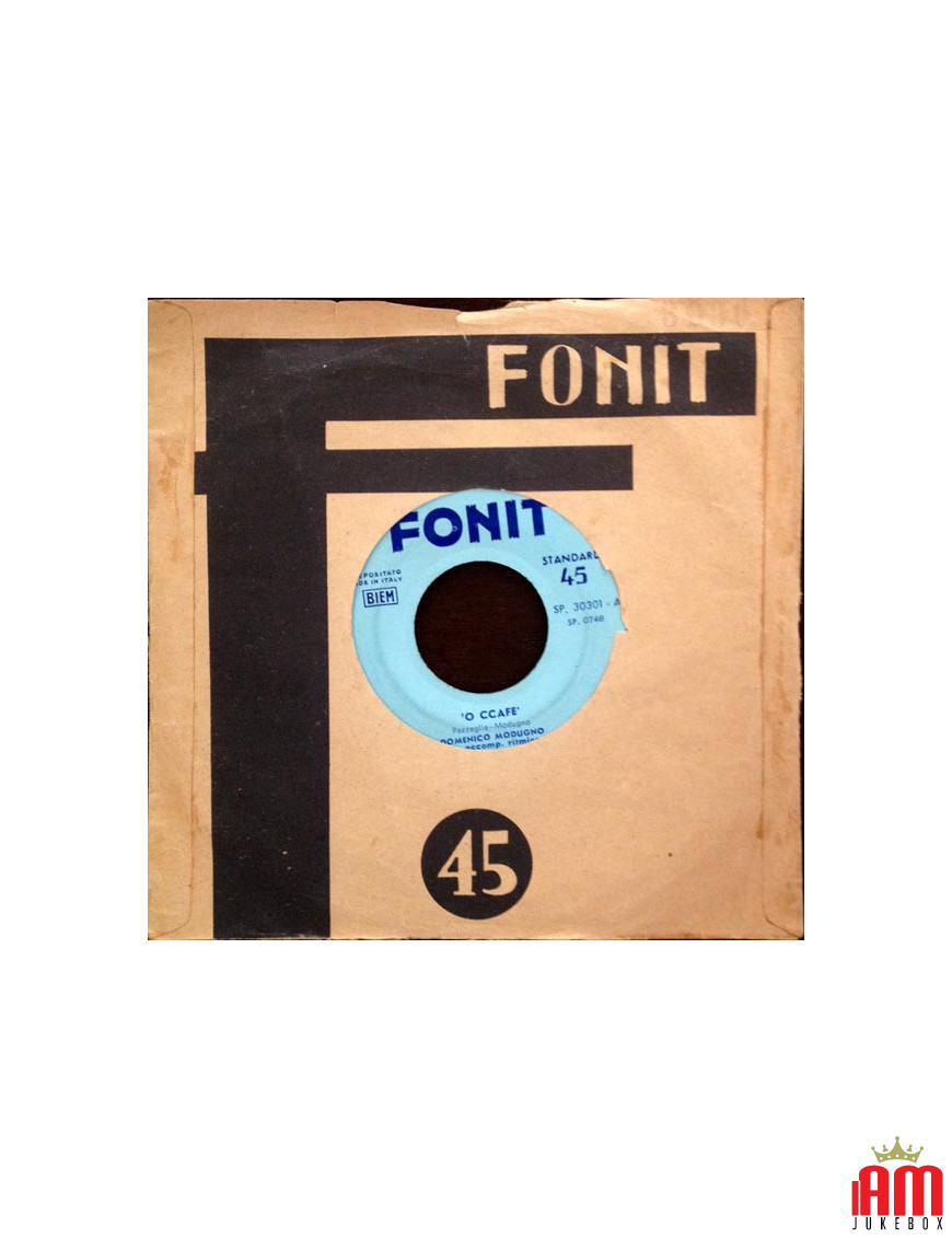 „O Ccafe“ [Domenico Modugno Con Accompagnamento Ritmico] – Vinyl 7", 45 RPM, Repress