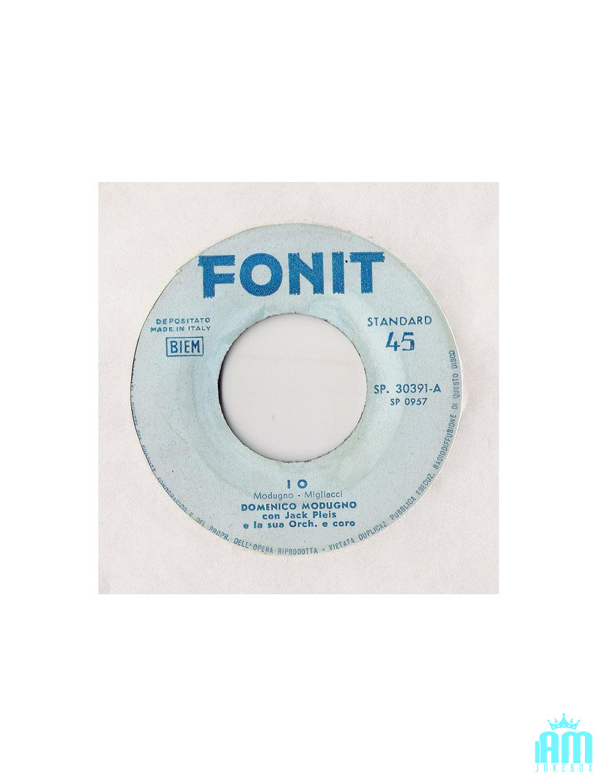 Io [Domenico Modugno] - Vinyl 7", 45 RPM [product.brand] 1 - Shop I'm Jukebox 