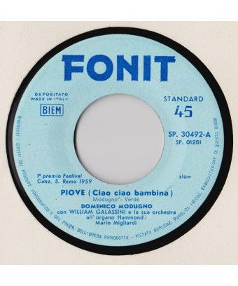 Es regnet (Ciao Ciao Bambina) [Domenico Modugno] – Vinyl 7", 45 RPM [product.brand] 1 - Shop I'm Jukebox 