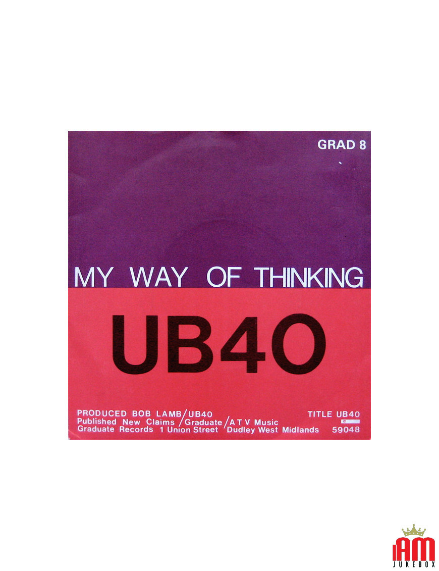 I Think It's Going To Rain My Way Of Thinking [UB40] – Vinyl 7", 45 RPM, Single [product.brand] 1 - Shop I'm Jukebox 