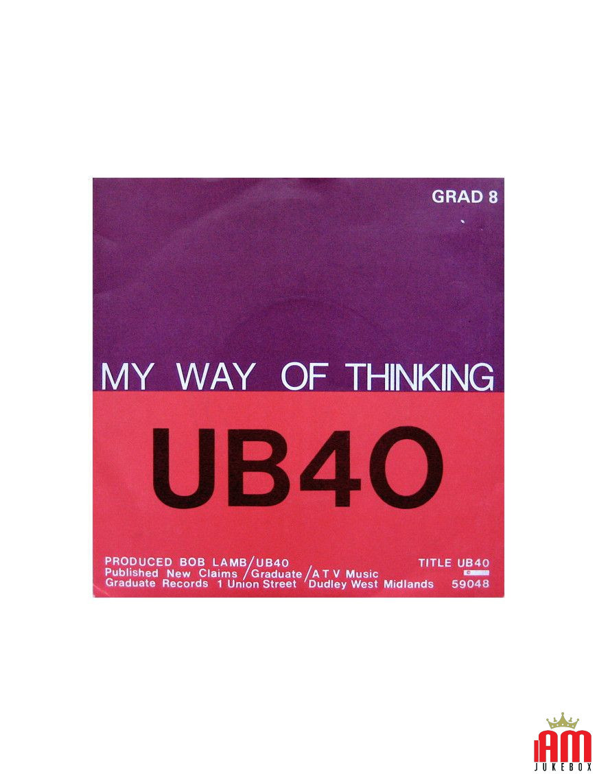 I Think It's Going To Rain My Way Of Thinking [UB40] – Vinyl 7", 45 RPM, Single [product.brand] 1 - Shop I'm Jukebox 