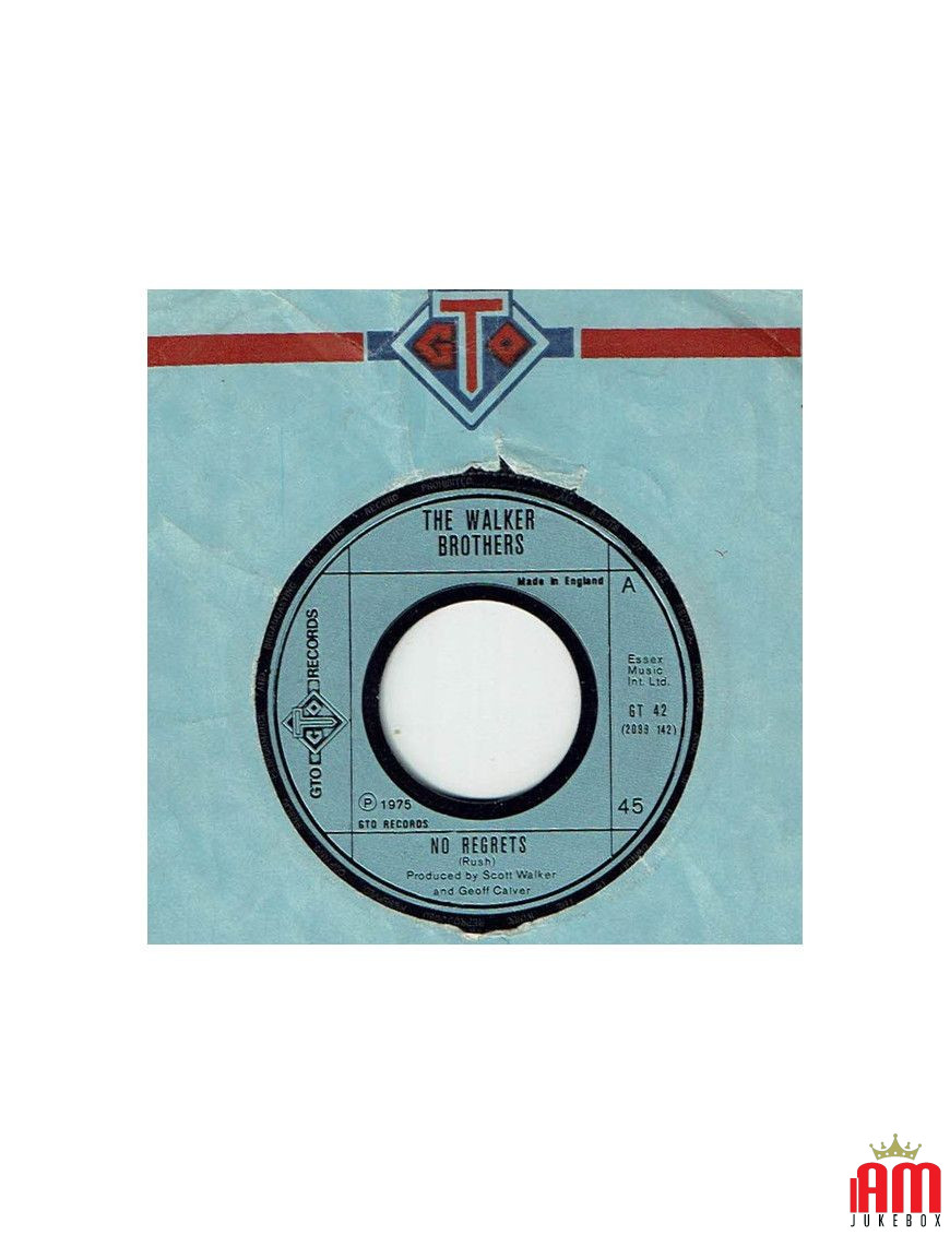 No Regrets [The Walker Brothers] - Vinyl 7", Single, 45 RPM [product.brand] 1 - Shop I'm Jukebox 