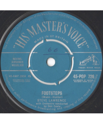 Footsteps [Steve Lawrence (2)] - Vinyl 7", 45 RPM