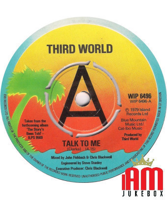 Talk To Me [Third World] – Vinyl 7", 45 RPM, Promo [product.brand] 1 - Shop I'm Jukebox 