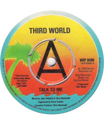 Talk To Me [Third World] – Vinyl 7", 45 RPM, Promo