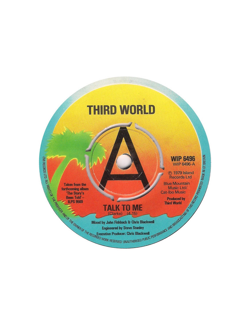 Talk To Me [Third World] - Vinyl 7", 45 RPM, Promo