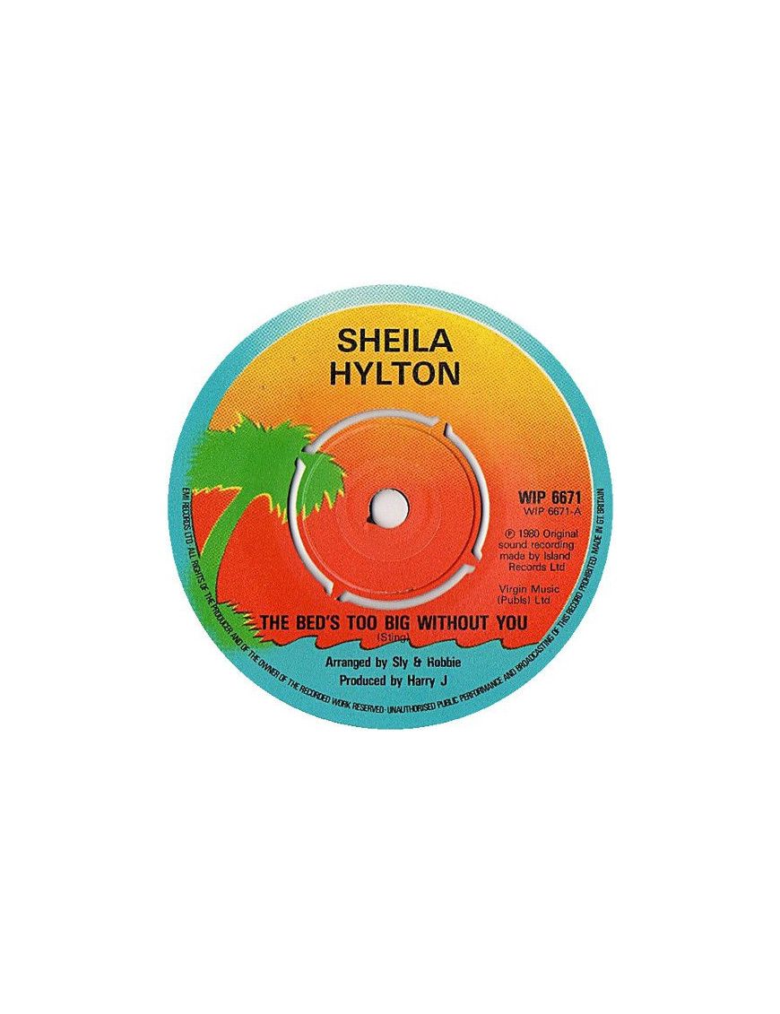 The Bed's Too Big Without You [Sheila Hylton] - Vinyl 7", 45 RPM, Single [product.brand] 1 - Shop I'm Jukebox 