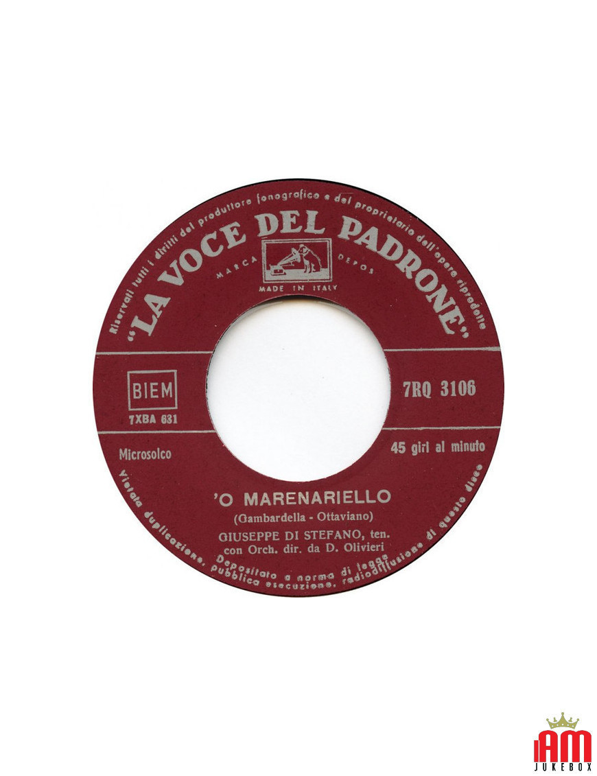 'O Marenariello Passione [Giuseppe Di Stefano] – Vinyl 7", 45 RPM