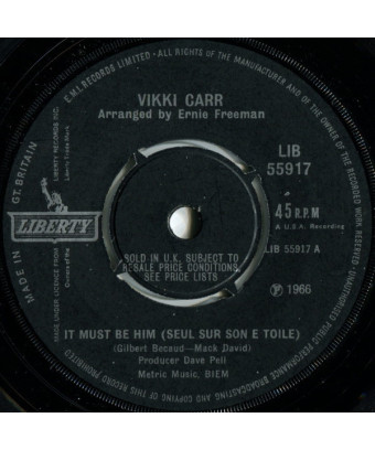 It Must Be Him (Seul Sur Son E Toile) [Vikki Carr] – Vinyl 7", Single, 45 RPM [product.brand] 1 - Shop I'm Jukebox 