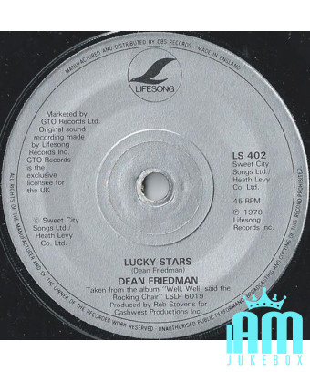 Lucky Stars [Dean Friedman] - Vinyle 7", 45 tours, single [product.brand] 1 - Shop I'm Jukebox 