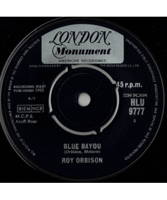 Blue Bayou Mean Woman Blues [Roy Orbison] – Vinyl 7", 45 RPM, Single