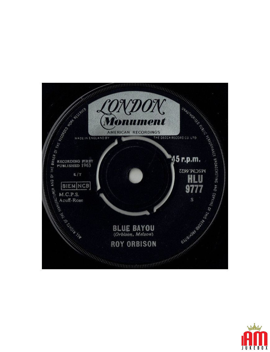 Blue Bayou Mean Woman Blues [Roy Orbison] – Vinyl 7", 45 RPM, Single [product.brand] 1 - Shop I'm Jukebox 