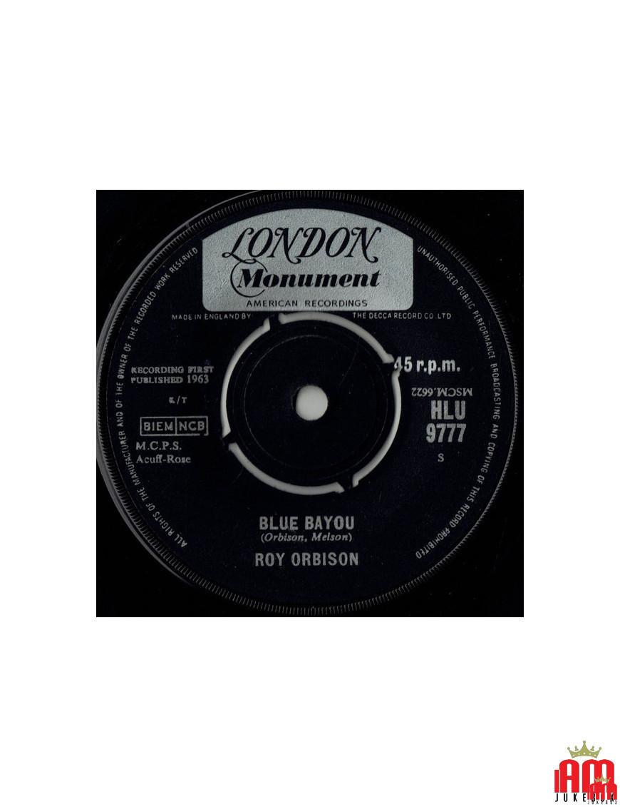 Blue Bayou Mean Woman Blues [Roy Orbison] - Vinyle 7", 45 tours, Single [product.brand] 1 - Shop I'm Jukebox 