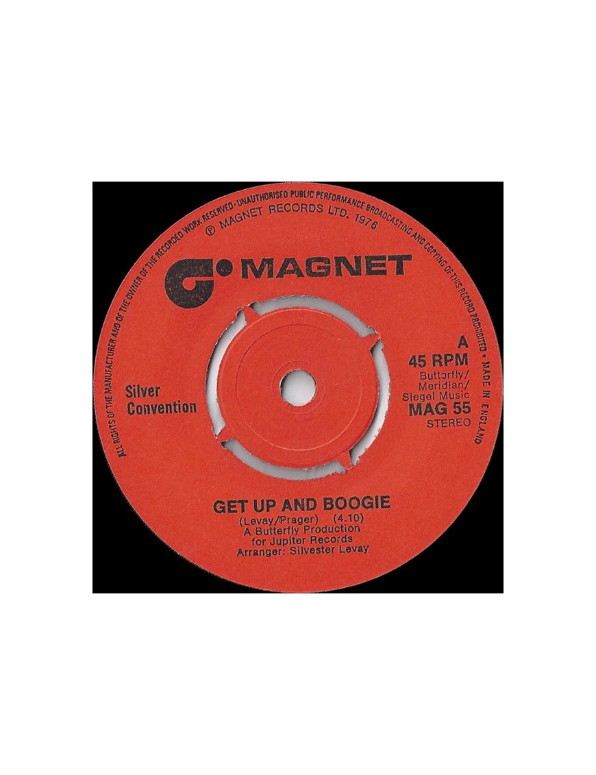 Get Up And Boogie [Silver Convention] - Vinyle 7", 45 tours, Single [product.brand] 1 - Shop I'm Jukebox 