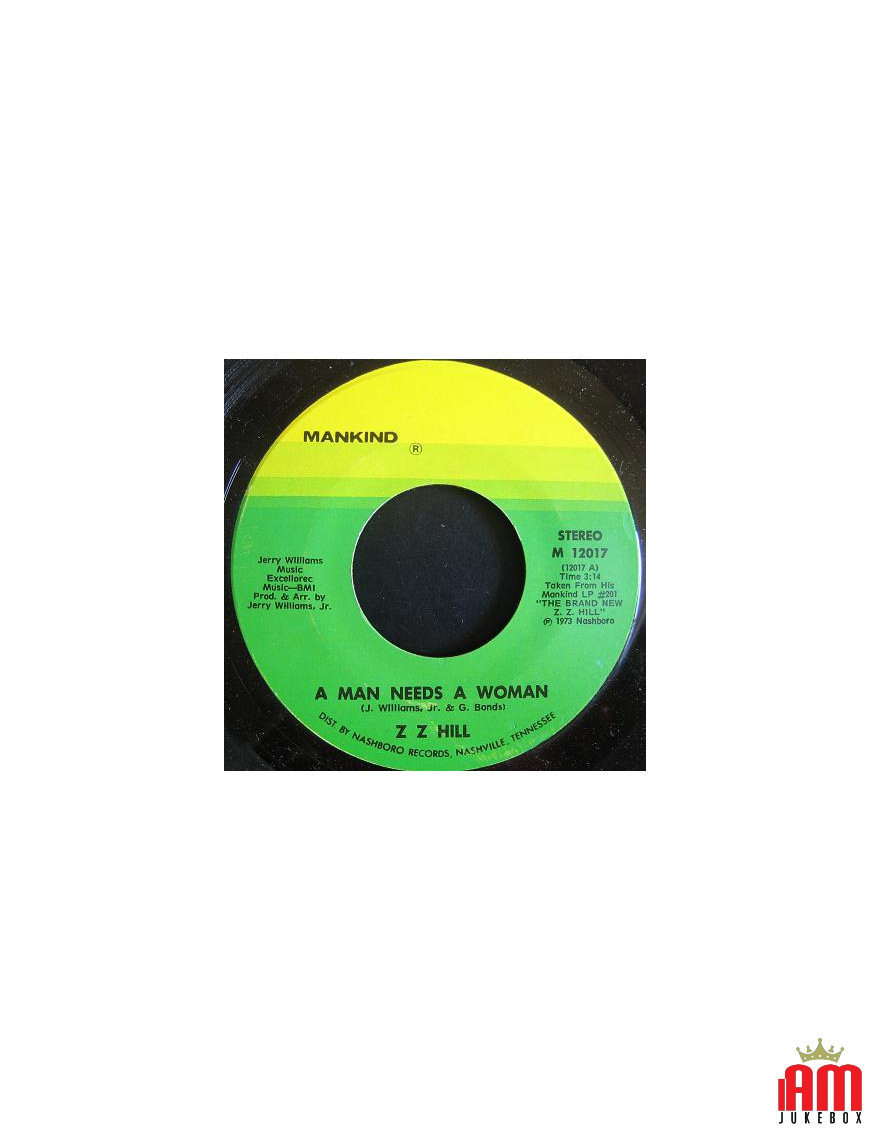 A Man Needs A Woman Chokin' Kind [ZZ Hill] - Vinyl 7" [product.brand] 1 - Shop I'm Jukebox 