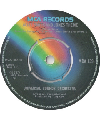 Alias Smith And Jones Theme [Universal Sounds Orchestra] - Vinyl 7", 45 RPM, Single, Réédition