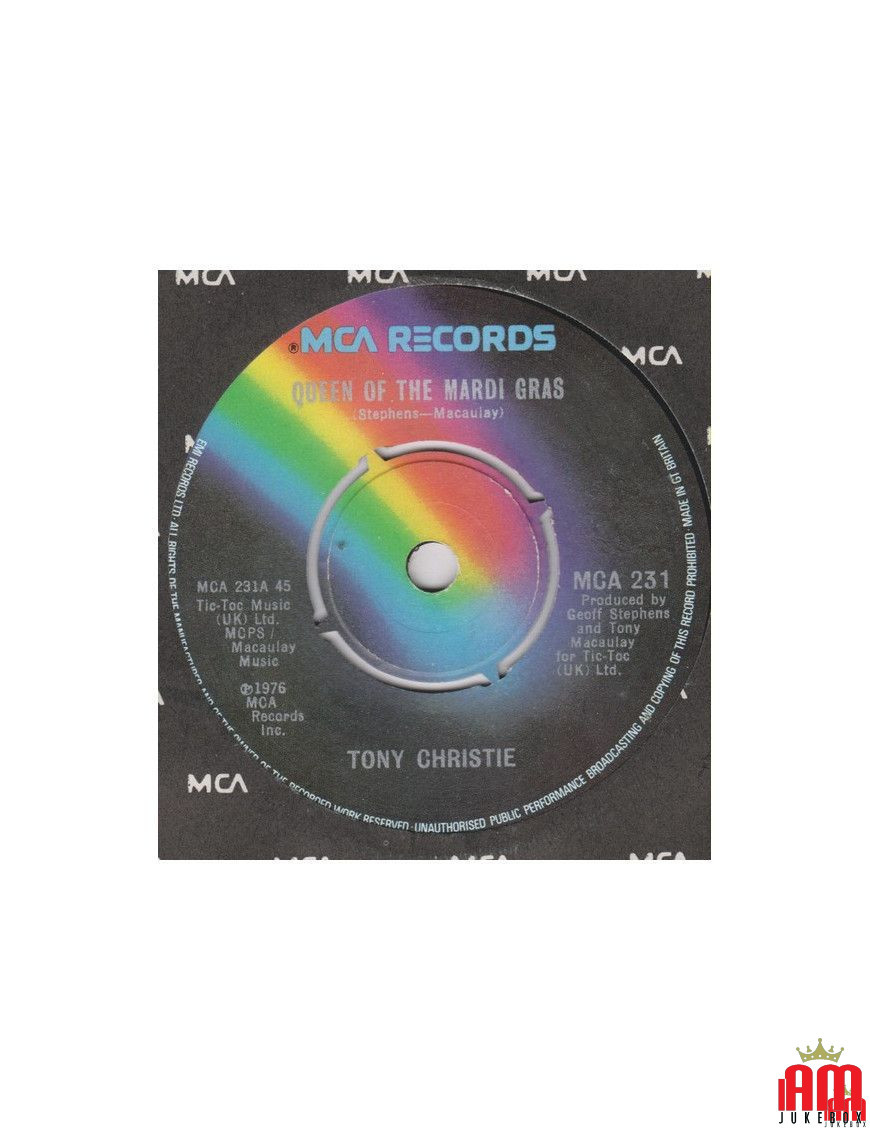 Queen Of The Mardi Gras [Tony Christie] - Vinyl 7", Single, 45 RPM [product.brand] 1 - Shop I'm Jukebox 