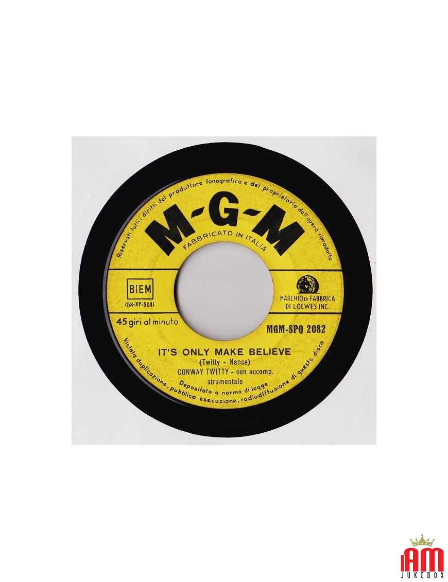 It's Only Make Believe [Conway Twitty] - Vinyl 7", 45 RPM [product.brand] 1 - Shop I'm Jukebox 