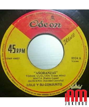 Añoranzas [Lole Y Su Conjunto] – Vinyl 7", 45 RPM, Single [product.brand] 1 - Shop I'm Jukebox 