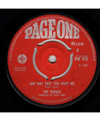 Any Way That You Want Me [The Troggs] - Vinyl 7", 45 RPM, Single [product.brand] 1 - Shop I'm Jukebox 