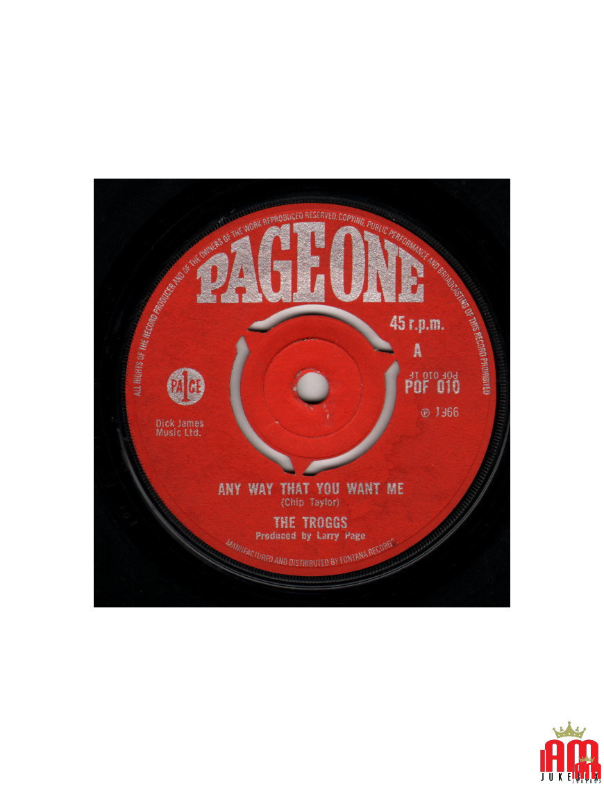 De toute façon que tu me veux [The Troggs] - Vinyl 7", 45 RPM, Single [product.brand] 1 - Shop I'm Jukebox 