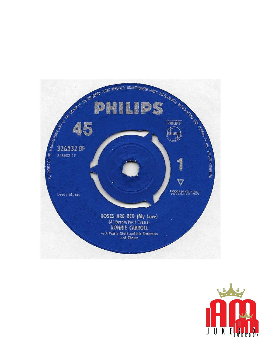 Roses Are Red (My Love) [Ronnie Carroll] – Vinyl 7", 45 RPM, Single, Mono [product.brand] 1 - Shop I'm Jukebox 