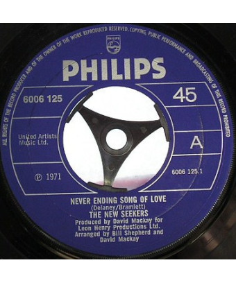 Never Ending Song Of Love [The New Seekers] – Vinyl 7", 45 RPM, Single [product.brand] 1 - Shop I'm Jukebox 