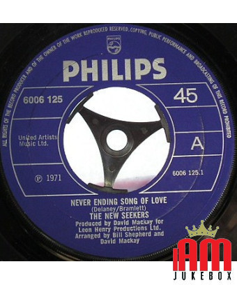 Never Ending Song Of Love [The New Seekers] – Vinyl 7", 45 RPM, Single [product.brand] 1 - Shop I'm Jukebox 